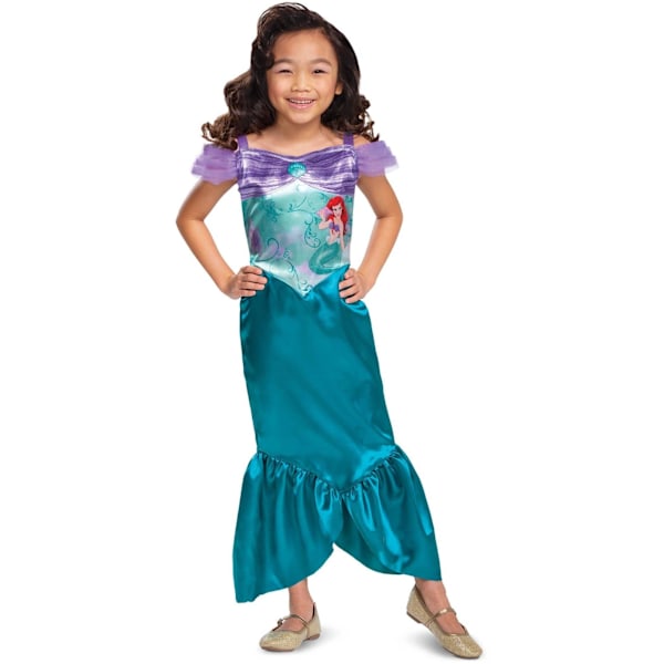Den lilla sjöjungfrun flickor basic plus Ariel kostymklänning 4-6 år Purple/Red/Turquoise 4-6 Years