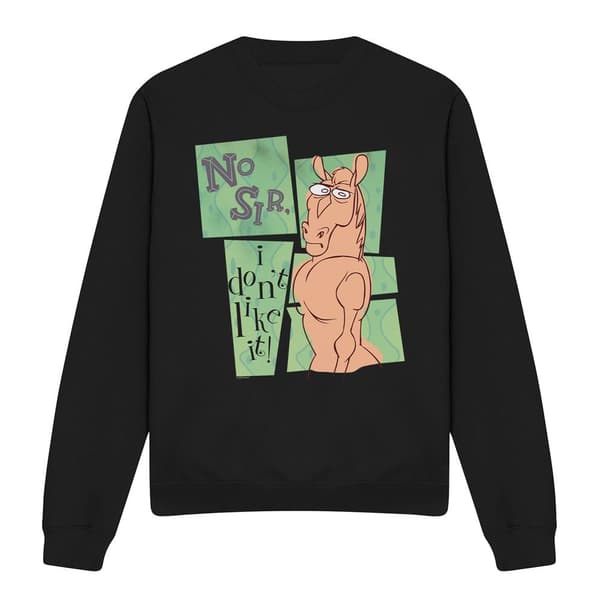 Ren & Stimpy Unisex Vuxen No Sir I Don´t Like It Sweatshirt L B Black L