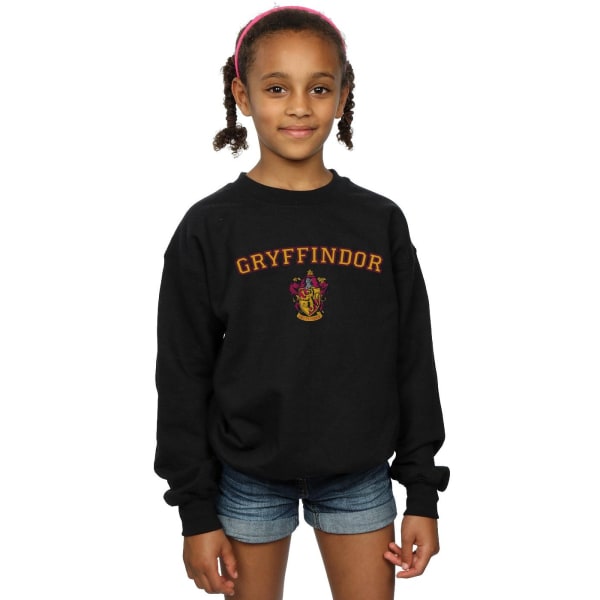 Harry Potter T-shirt för flickor med Gryffindors emblem, 7-8 år, svart Black 7-8 Years