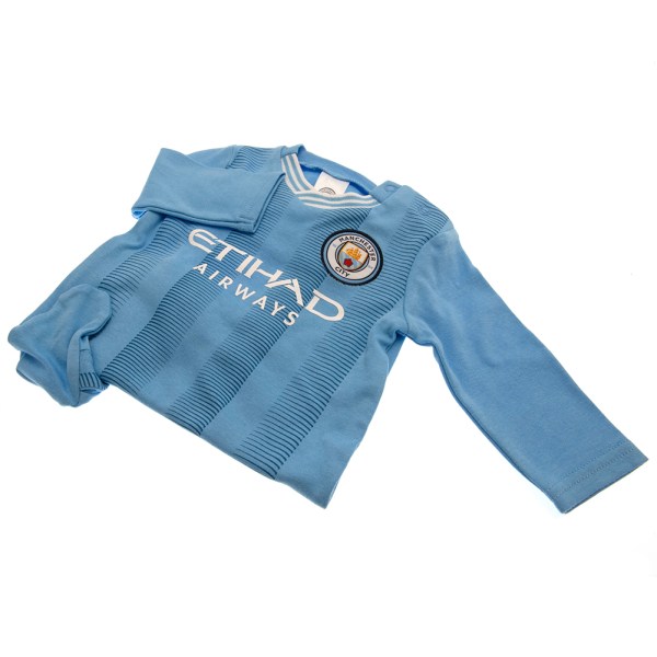 Manchester City FC Baby 2023/2024 Sleepsuit 6-9 månader Blå Blue 6-9 Months