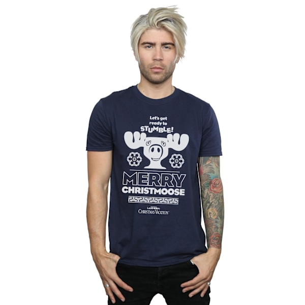 National Lampoon's Christmas Vacation Herr Merry Christmoose T-shirt Navy Blue 3XL