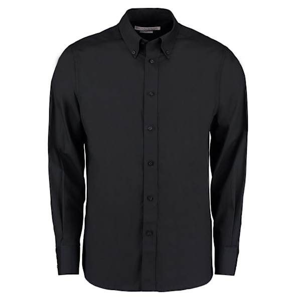 Kustom Kit Herr City Business Långärmad Skjorta 19in Svart Black 19in