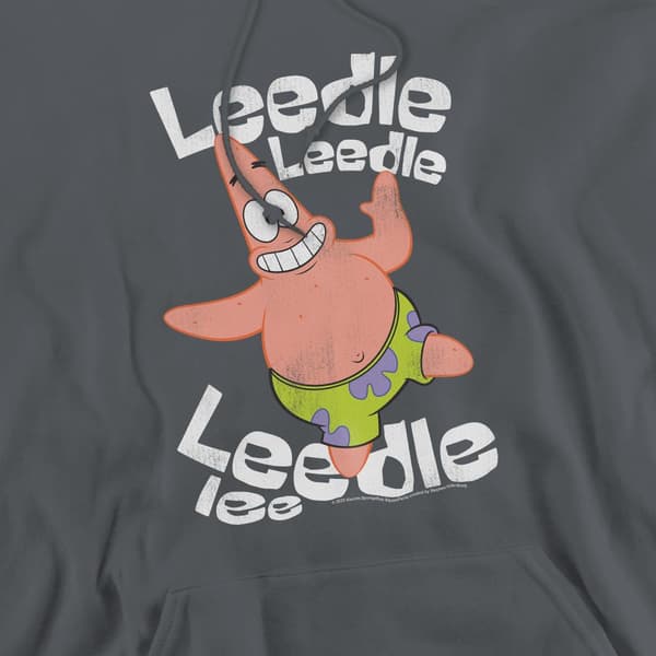 SpongeBob SquarePants Herr Sjungande Patrick Star Hoodie S Kolgrå Charcoal S