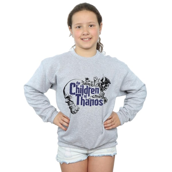 Marvel Girls Avengers Infinity War Children Of Thanos Sweatshirt Sports Grey 9-11 Years