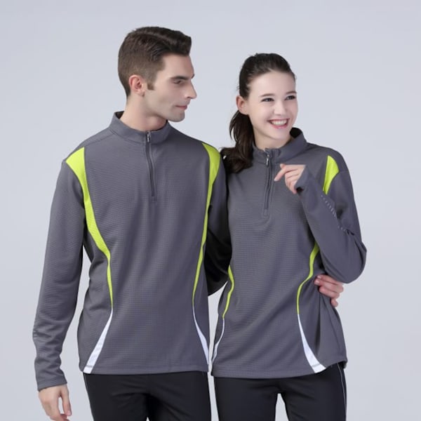 Spiro Unisex Sports Trial Performance Training Top S Charcoal/L Charcoal/Lime/White S