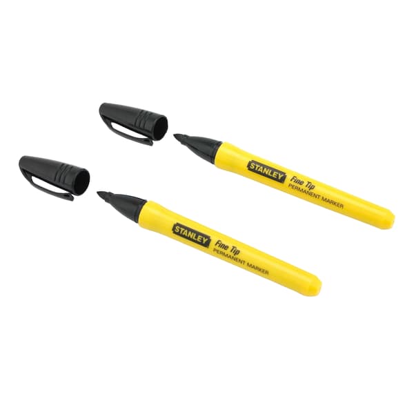 Stanley Fatmax Permanent Markerpenna med Fin Spets (2-pack) En St Yellow/Black One Size