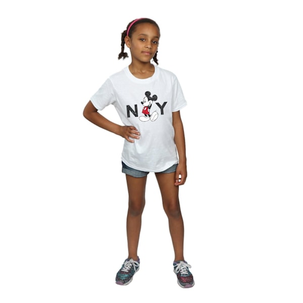 Disney Girls Mickey Mouse NY Bomull T-shirt 12-13 år Vit White 12-13 Years