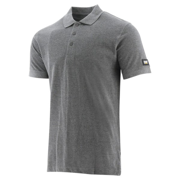 Caterpillar Mens Essentials pikétröja XL Mörkgrå Heather Dark Grey Heather XL