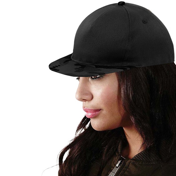 Beechfield Camouflage Retro Snapback Cap One Size Black/ Midnig Black/ Midnight Camo One Size