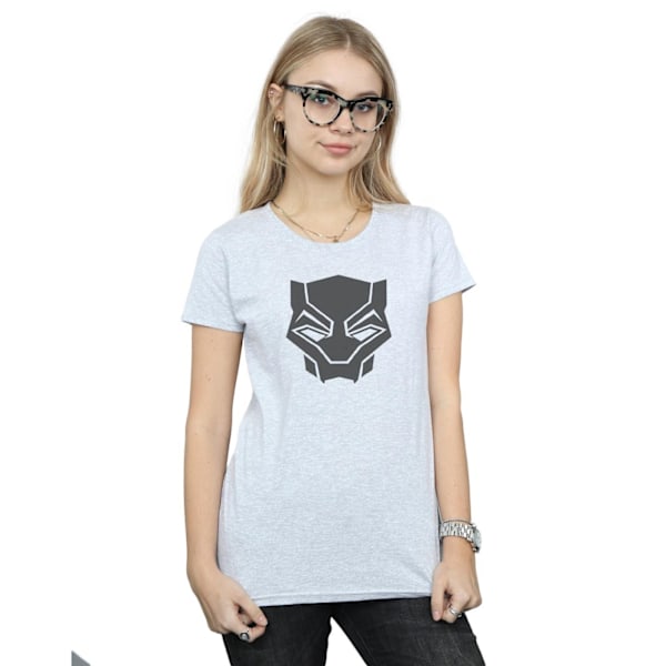 Marvel Womens/Ladies Black Panther Black On Black Cotton T-Shir Sports Grey L