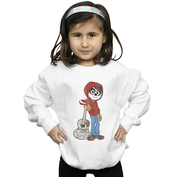 Disney Girls Coco Miguel Med Gitarr Sweatshirt 9-11 År Vit White 9-11 Years