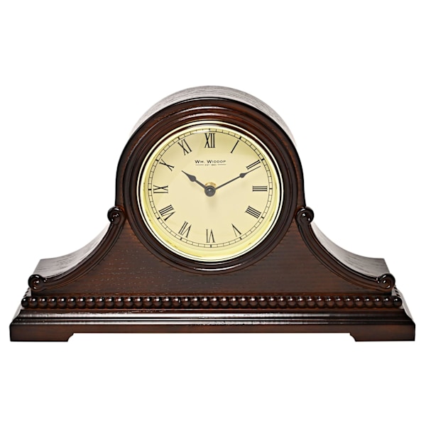 Wm. Widdop Napoleon Mantelur i mörk valnötsfinish, en storlek Br Brown One Size
