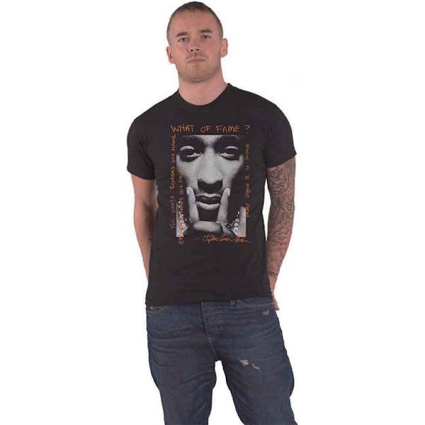 Tupac Shakur Unisex Vuxen Vad Av Fame? Bomull T-Shirt XL Svart Black XL