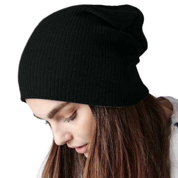 Beechfield Slouch Beanie One Size Svart Black One Size
