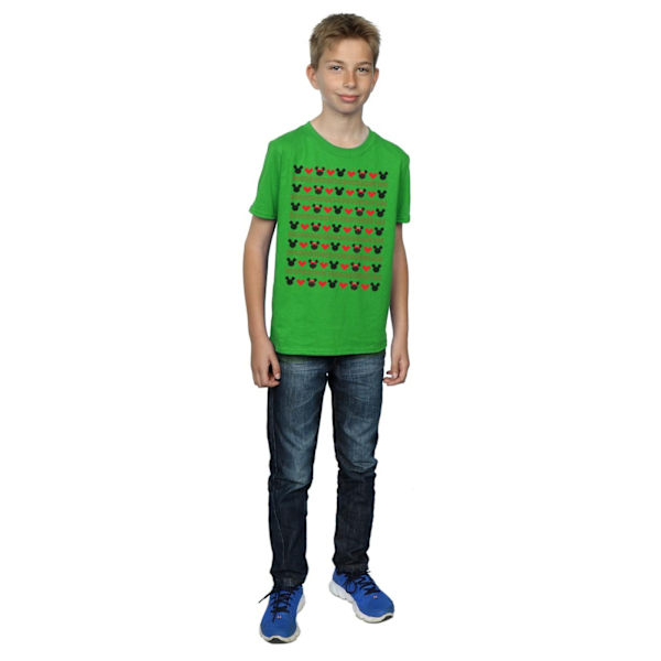 Disney Boys Mickey And Minnie Christmas Hearts T-Shirt 5-6 År Irish Green 5-6 Years