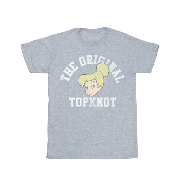 Disney Girls Tinker Bell Original Topknot Bomull T-shirt 5-6 år Sports Grey 5-6 Years