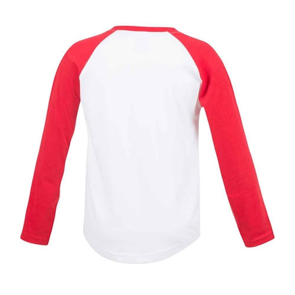 SF Minni Barn/Kids Långärmad Baseboll T-shirt 5-6 År White/Red 5-6 Years