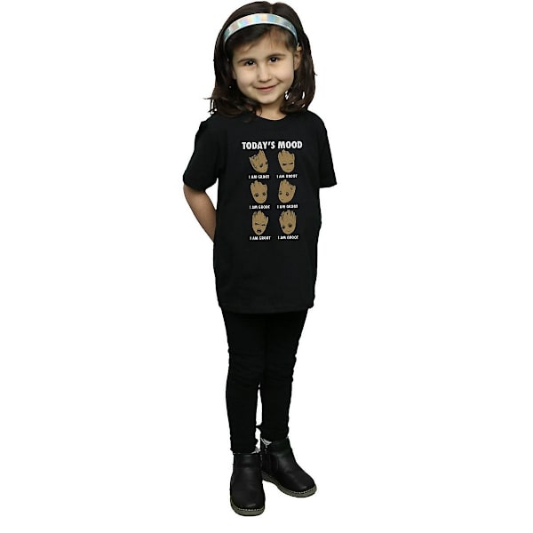 Guardians Of The Galaxy Girls Today´s Mood Baby Groot Bomull T-shirt Black 7-8 Years