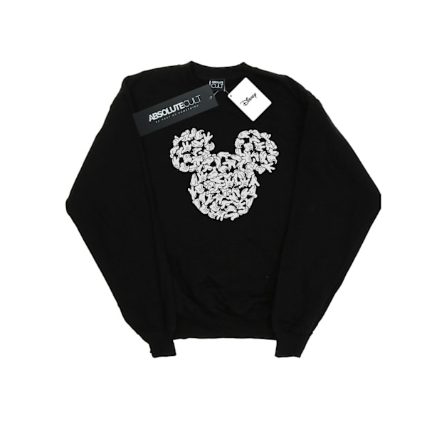 Disney Dam/Damer Mickey Mouse Huvud Av Händer Sweatshirt XL B Black XL