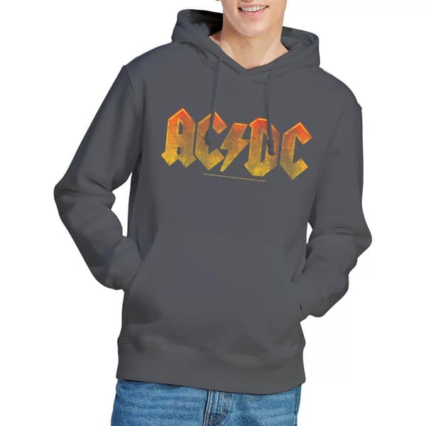 AC/DC Herr Gradient Logotyp Huvtröja L Kolgrå Charcoal L