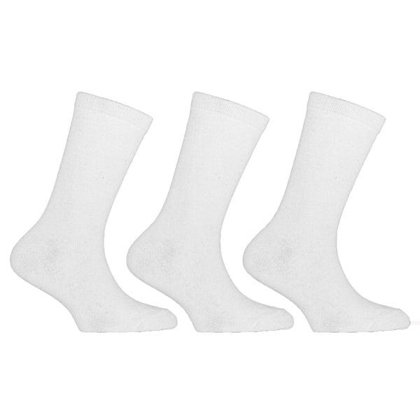 Barn/Barn Plain Cotton Rich Skolstrumpor (3-pack) UK Sh White UK Shoe 6-8.5 , Euro 23-26 (Age: 2-