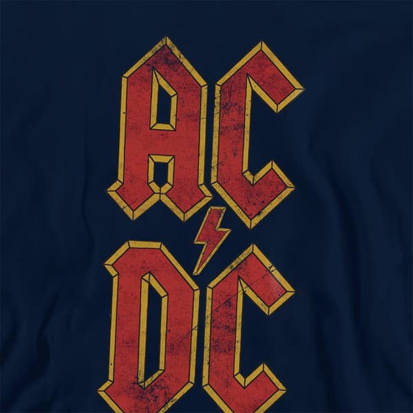 AC/DC Barn/Barn Logo Stack Tröja med huva 5-6 År Svart Black 5-6 Years