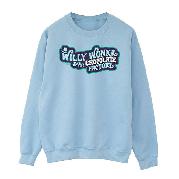 Willy Wonka Herr Chokladfabrik Logotyp Sweatshirt XL Baby Blue Baby Blue XL