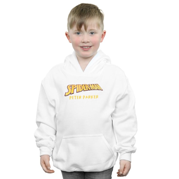 Marvel Boys Spider-Man AKA Peter Parker Hoodie 12-13 År Vit White 12-13 Years