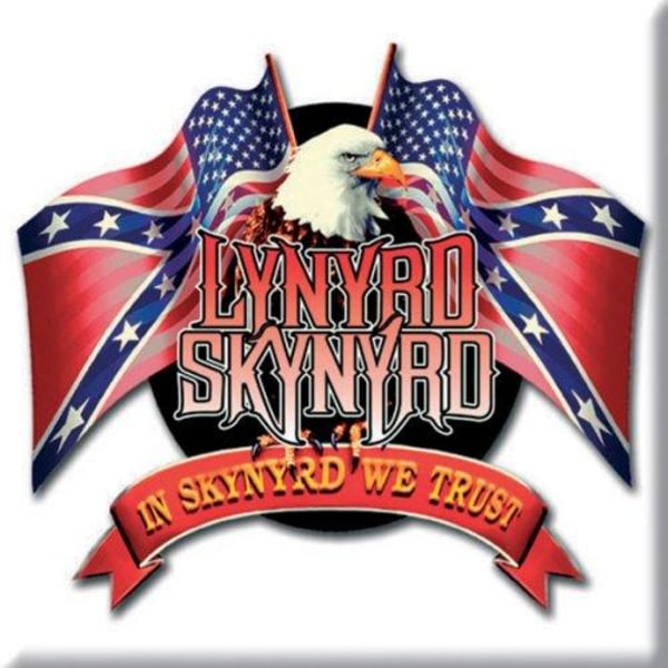 Lynyrd Skynyrd Eagle Kylskåpsmagnet En Storlek Röd/Blå/Vit Red/Blue/White One Size