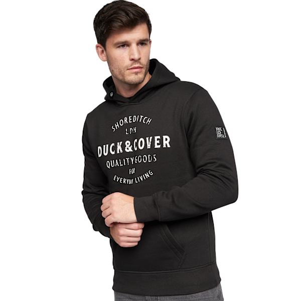 Duck and Cover Mens Stocktons Hoodie S Svart Black S