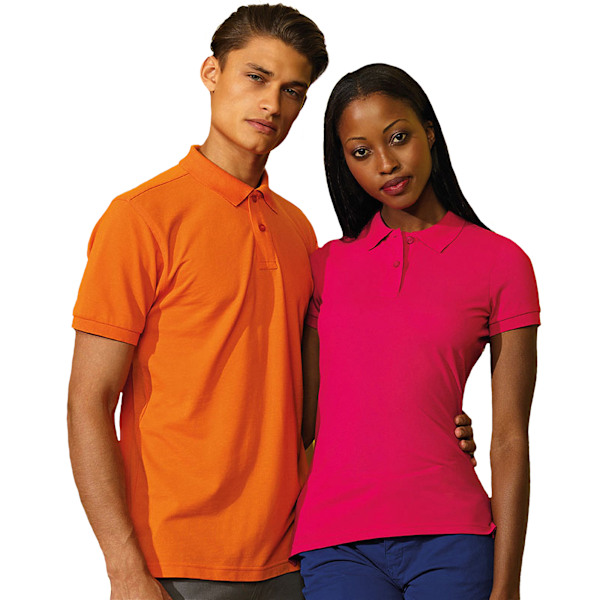 Asquith & Fox Herr Short Sleeve Performance Blend Polo Shirt L Orange L