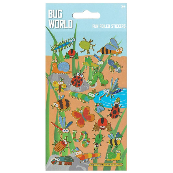 Paper Projects Bug World Återanvändbara Glitterklistermärken En Storlek Flerfärgad Multicoloured One Size