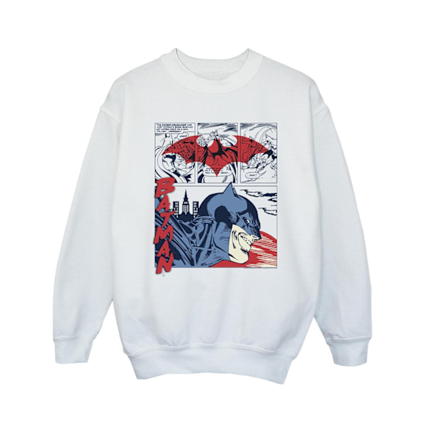 DC Comics Girls Batman Comic Strip Sweatshirt 9-11 år Vit White 9-11 Years