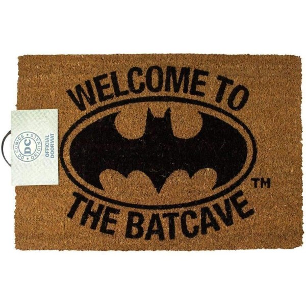 Batman Välkommen till Bat Cave Dörrmatta En Storlek Brun Brown One Size