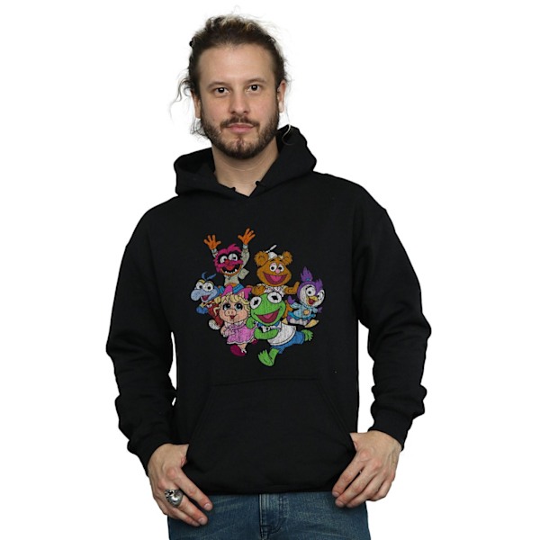 Disney Herr The Muppets Muppet Babies Färggrupp Hoodie XXL B Black XXL