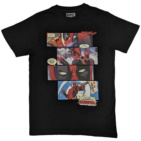 Deadpool Unisex Vuxen Comic Strips T-shirt M Svart Black M