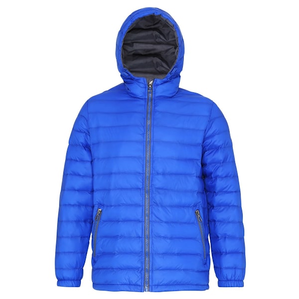 2786 Herr Vattentät och Vindtät Vadderad Jacka med Luva XS Royal/ Royal/Grey XS