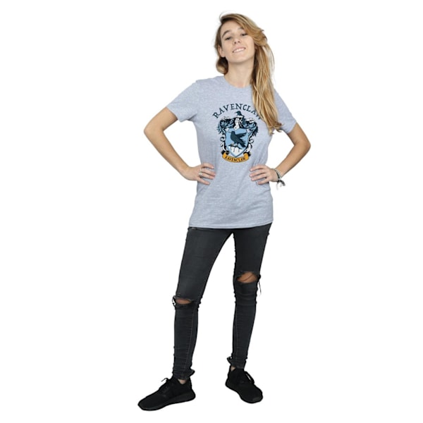 Harry Potter Dam/Kvinnor Ravenclaw Boyfriend T-Shirt M Sports Sports Grey M