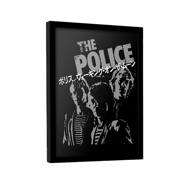The Police Japansk Foto Inramad Poster 40cm x 30cm Svart/Grå/ Black/Grey/White 40cm x 30cm