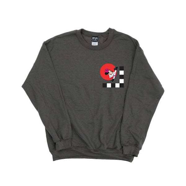 Disney Mens Minnie Mouse Karate Kick Sweatshirt XL Charcoal Charcoal XL