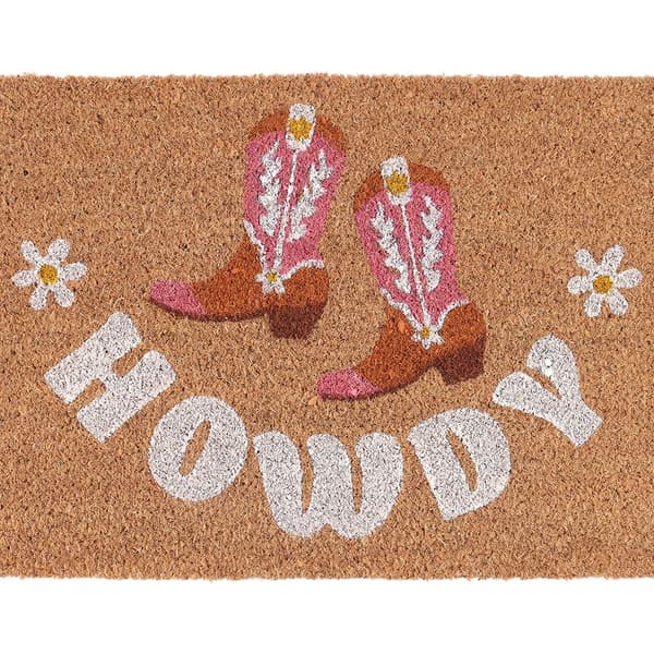 Something Different Howdy Cowboy Boot Dörrmatta One Size Natural Natural One Size