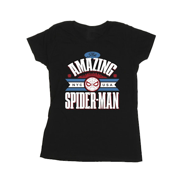 Marvel Womens/Ladies Spider-Man NYC Amazing Cotton T-Shirt S Bl Black S