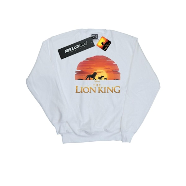 Disney Herr The Lion King Film Solnedgång Logo Sweatshirt 5XL Vit White 5XL