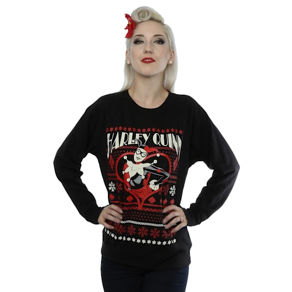 DC Comics Dam/Kvinnor Batman Harley Quinn Jultröja Black XXL