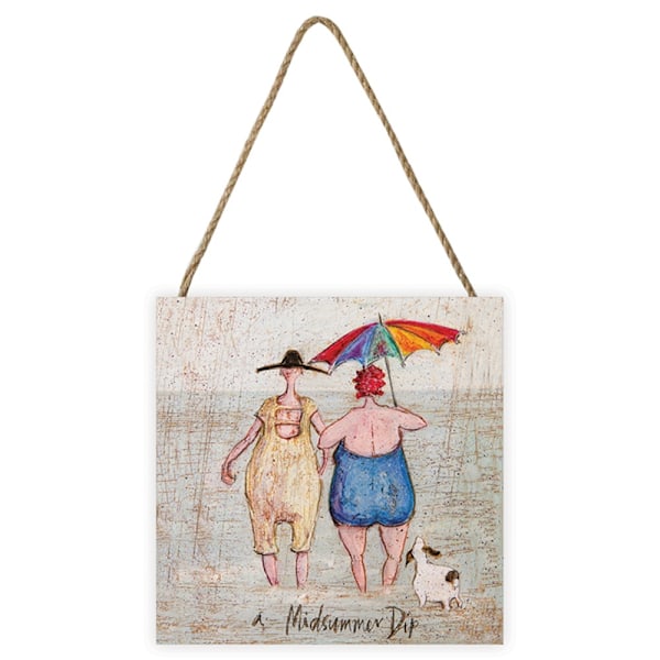 Sam Toft Ett midsommardopp Träplakett One Size Flerfärgad Multicoloured One Size