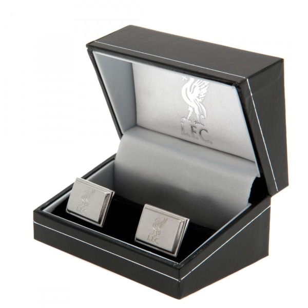 Liverpool FC Rostfritt stål rektangulära manschettknappar One Size Sil Silver One Size