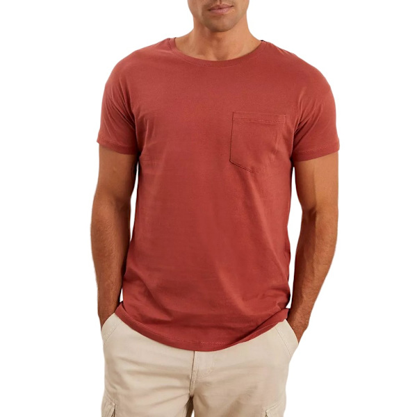 Maine Herr Pocket Crew Neck T-Shirt S Rost Rust S
