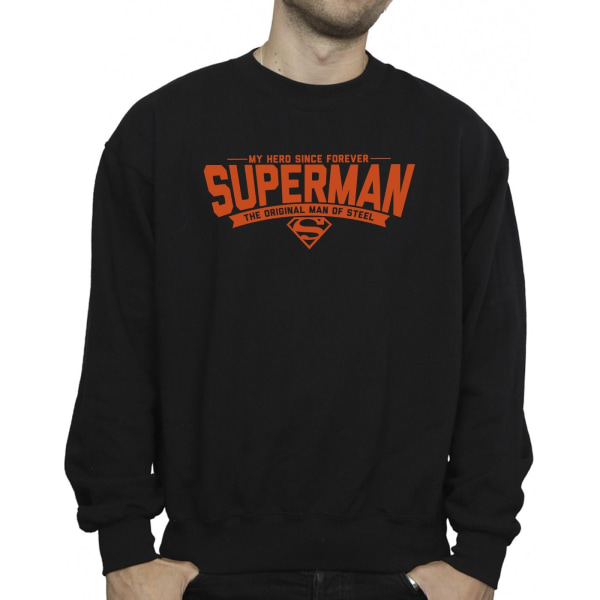DC Comics Män Superman Hero Dad Sweatshirt M Svart Black M