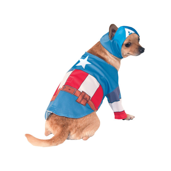 Captain America Star Hundkostym XL-24in-28cm Blå/Röd/Vit Blue/Red/White XL-24in-28cm