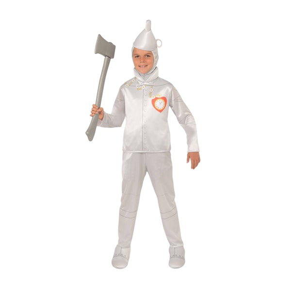 Trollkarlen från Oz Barn/Barn Plåtman Kostym S Silver/Orange Silver/Orange S